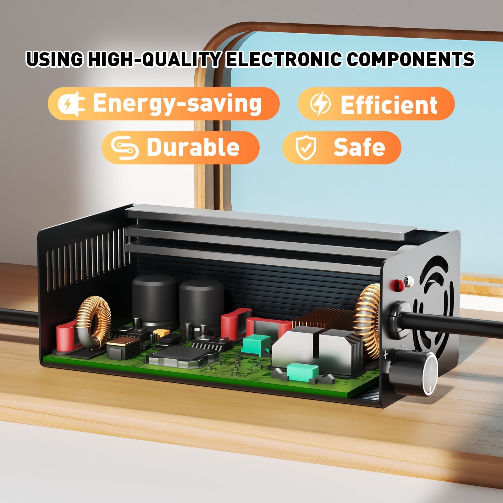 Suraziki 58.4V 1-8A current adjustable Lithium LiFePO4 Battery Charger for 51.2V(48V ) LiFePO4 battery, Golf Cart Trolling Motor RV Boat Battery Charger